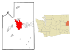 Spokane County Washington Incorporated and Unincorporated areas Spokane Highlighted